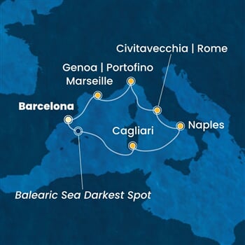 Trasa plavby CSM-BCN07A85