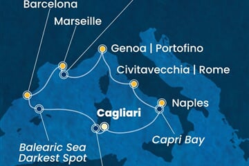 Costa Smeralda - Itálie, Francie, Španělsko (Cagliari)