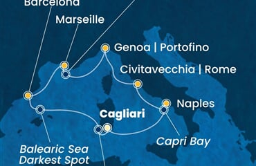 Costa Smeralda - Itálie, Francie, Španělsko (Cagliari)