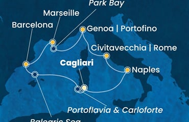 Costa Smeralda - Itálie, Francie, Španělsko (Cagliari)