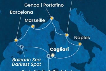 Costa Smeralda - Itálie, Francie, Španělsko (Cagliari)