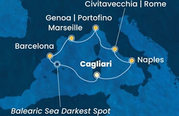 Costa Smeralda - Itálie, Francie, Španělsko (Cagliari)