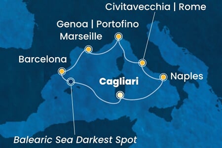 Costa Smeralda - Itálie, Francie, Španělsko (Cagliari)