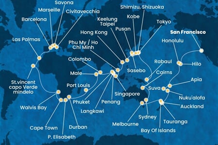 Costa Deliziosa - USA, Fidži, Tonga, Nový Zéland, Austrálie, ...