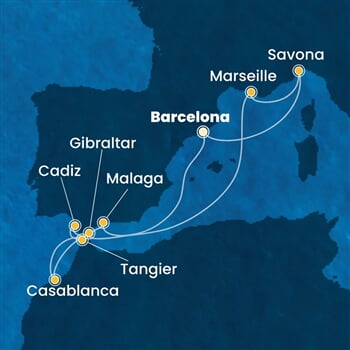 Trasa plavby CFS-BCN10A1K