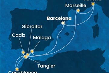 Costa Fascinosa - Španělsko, Velká Británie, Maroko, Francie, Itálie (z Barcelony)