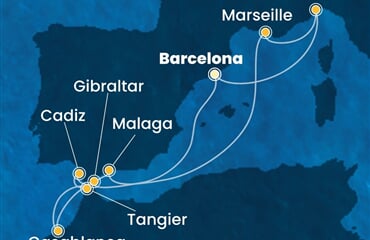 Costa Fascinosa - Španělsko, Velká Británie, Maroko, Francie, Itálie (z Barcelony)