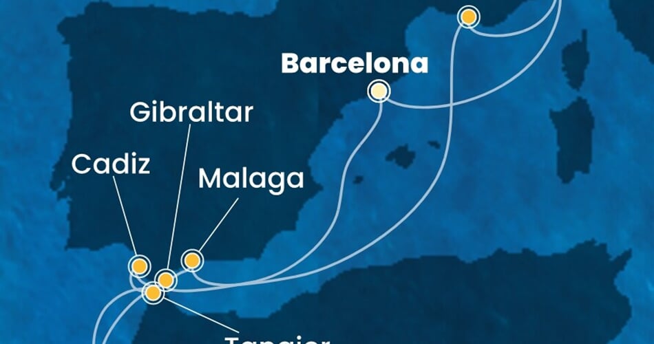 Trasa plavby CFS-BCN10A1K