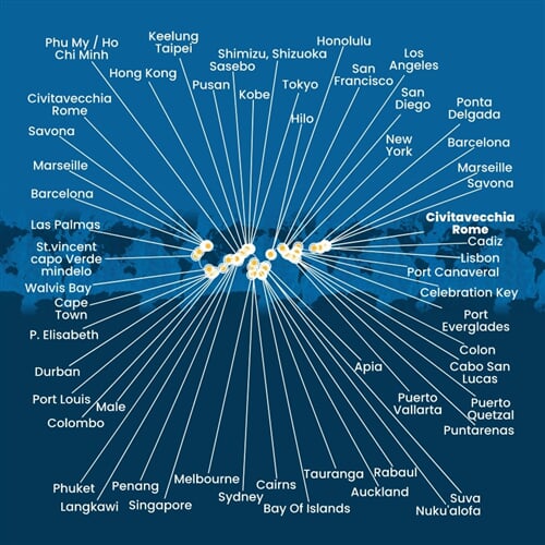 Trasa plavby CDE-CIVE0A05