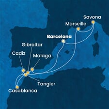 Costa Fascinosa - Španělsko, Velká Británie, Maroko, Francie, Itálie (z Barcelony)
