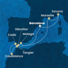 Costa Fascinosa - Španělsko, Velká Británie, Maroko, Francie, Itálie (z Barcelony)