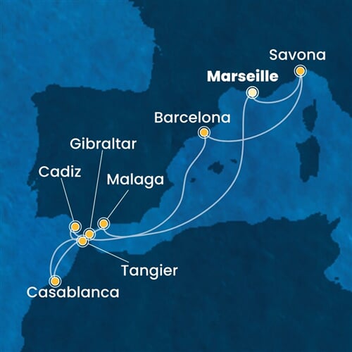 Trasa plavby CFS-MRS10A1Z