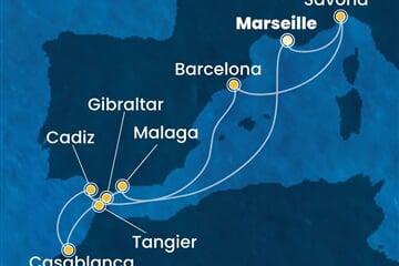 Costa Fascinosa - Francie, Itálie, Španělsko, Velká Británie, Maroko (z Marseille)