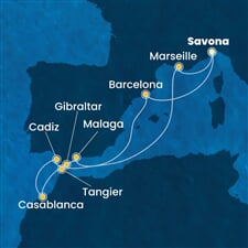 Costa Fascinosa - Itálie, Španělsko, Velká Británie, Maroko, Francie (ze Savony)