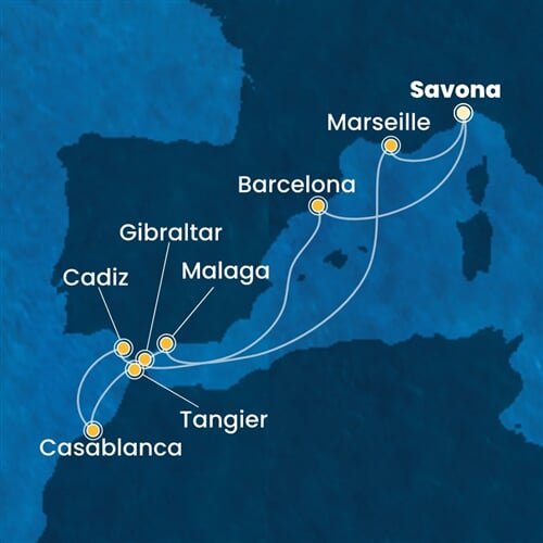 Trasa plavby CFS-SVN10A28