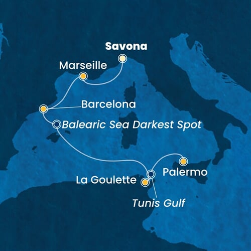 Trasa plavby CSM-SVN05A38