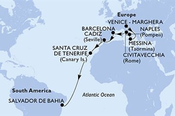 MSC Armonia - Itálie, Španělsko, Brazílie (z Benátek)