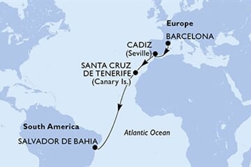 MSC ARMONIA - Španělsko, Brazílie (z Barcelony)