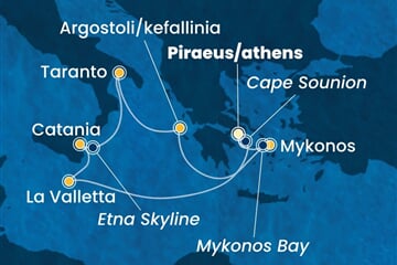Costa Serena - Řecko, Malta, Itálie (z Pirea)