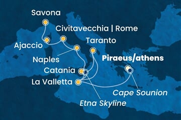 Costa Serena - Řecko, Malta, Itálie, Francie (z Pirea)