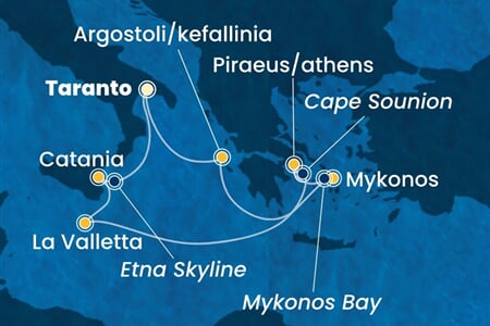 Costa Serena - Řecko, Malta, Itálie (Taranto)