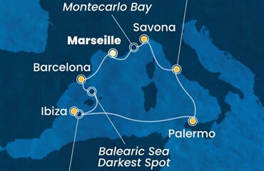 Costa Toscana - Francie, Španělsko, Itálie (z Marseille)