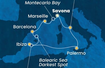 Costa Toscana - Itálie, Francie, Španělsko (ze Savony)