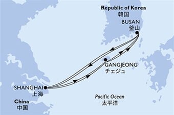 MSC Bellissima - Čína, Jižní Korea (ze Šanghaje)