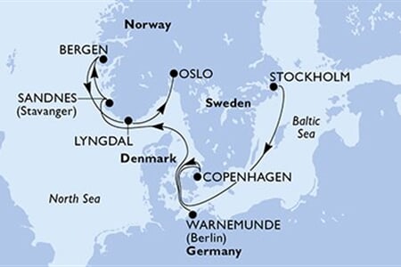 MSC MAGNIFICA - Švédsko, Dánsko, Německo, Norsko (ze Stockholmu)