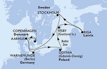 MSC Magnifica - Dánsko, Německo, Polsko, Švédsko, Lotyšsko (z Kodaně)