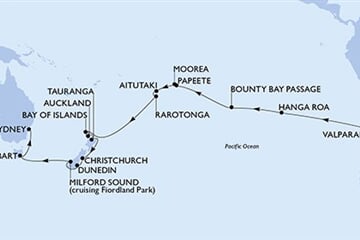MSC Magnifica - Chile, Pitcairn, Franc. Polynésie, Cookovy o., Nový Zéland, ... (Valparaíso)