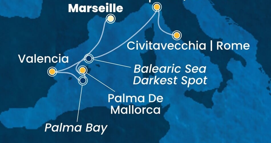 Trasa plavby CPA-MRS05A25