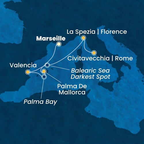 Trasa plavby CPA-MRS05A25