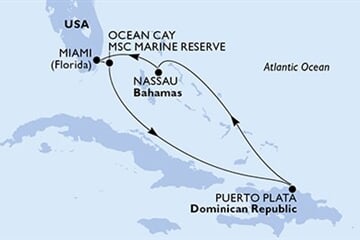 MSC Seashore - USA, Bahamy, Dominikán.rep. (z Miami)