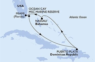 MSC Seashore - USA, Bahamy, Dominikán.rep. (z Miami)
