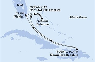 MSC Seashore - USA, Dominikán.rep., Bahamy (z Miami)