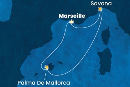 Costa Diadema - Francie, Itálie, Španělsko (z Marseille)