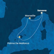 Costa Diadema - Itálie, Španělsko, Francie (ze Savony)
