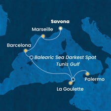 Costa Smeralda - Itálie, Francie, Španělsko, Tunisko (ze Savony)
