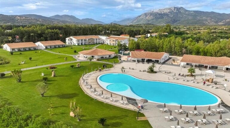 Letecký pohled, Siniscola, Sardinie