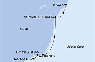 MSC Virtuosa - Brazílie (Santos)