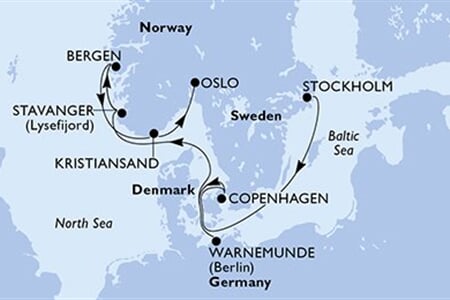 MSC MAGNIFICA - Svédország, Dánia, Németország, Norvégia (a Stockholm-ból)