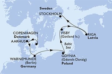 MSC Magnifica - Dánsko, Německo, Polsko, Švédsko, Lotyšsko (z Kodaně)