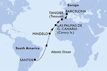 MSC Armonia - Brazílie, Kapverdy, Španělsko, Maroko (Santos)