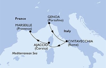 MSC Seaview - Itálie, Francie (z Janova)