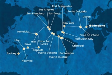 Costa Deliziosa - Španělsko, Portugalsko, USA, Bahamy, Panama, ... (z Barcelony)