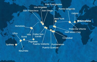 Costa Deliziosa - Španělsko, Portugalsko, USA, Bahamy, Panama, ... (z Barcelony)