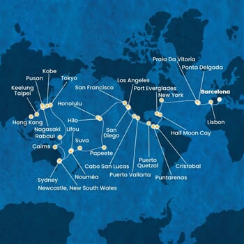 Trasa plavby CDE-BCN88A00