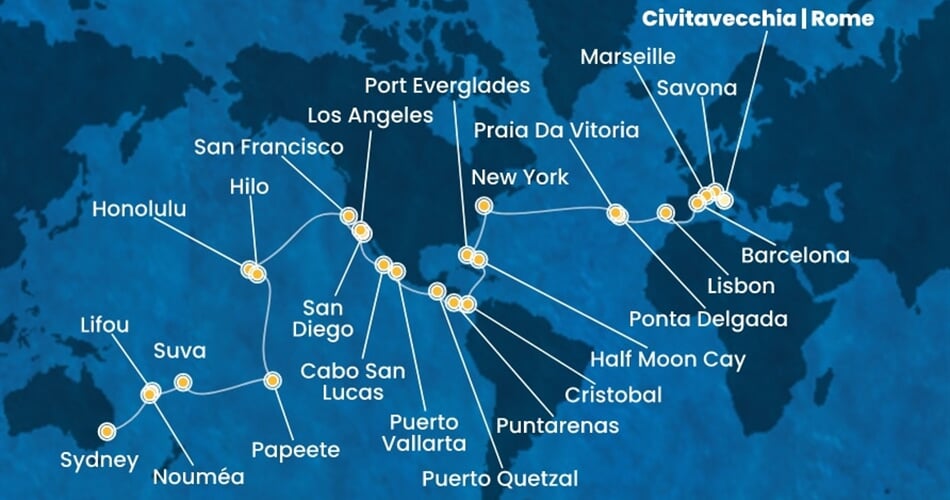 Trasa plavby CDE-CIV66A00