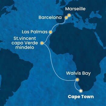 Trasa plavby CDE-CPT18A0L